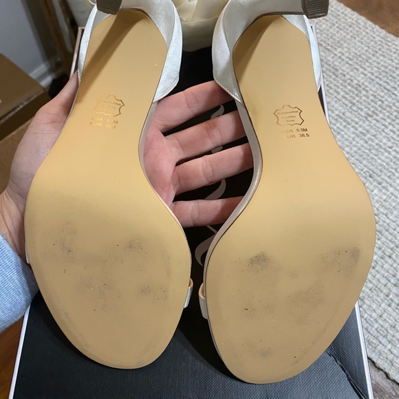 Nina Deloise White Crystal Satin Dress Sandal - Size 8.5 NWB - Picture 8 of 10